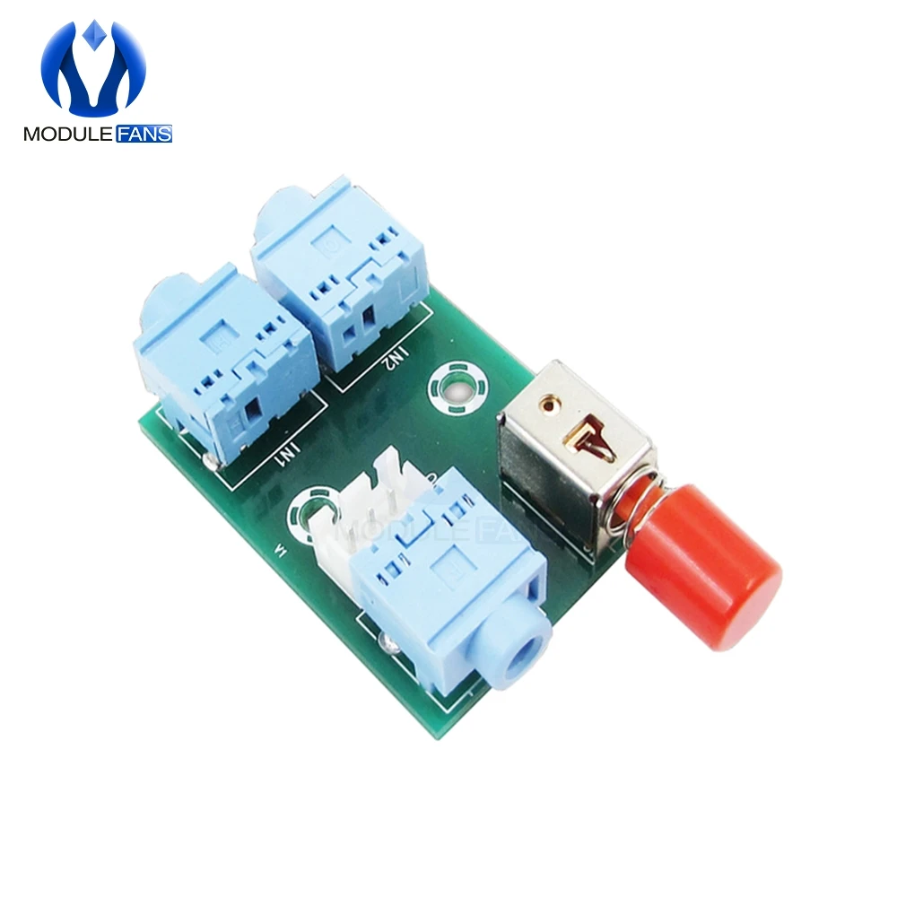 

XH-M371 Audio Switching Module 3.5 Audio 2 into 1 Out Switch Switch Board Audio Socket Switch Diy Electronic PCB Board