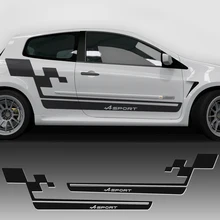 ##Special Price Car Styling Side Stripe Racing Skirt Decal Car Sticker Renault Sport Flag for Renault Clio Cup R.S. Megane Logan Accessories ##Special Price Car Styling Side Stripe Racing Skirt Decal Car Sticker Renault Sport Flag for Renault Clio Cup R.S. Megane Logan Accessories