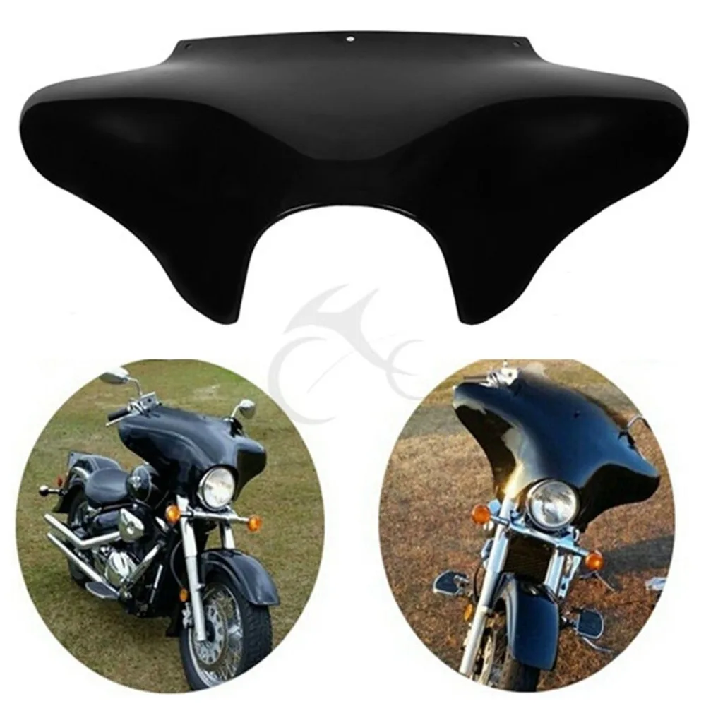 

Vivid Black Front Outer Batwing Fairing For Yamaha V Star 650 1100 classic For Harley Softail Heirtage Fat Boy Road King FLHR