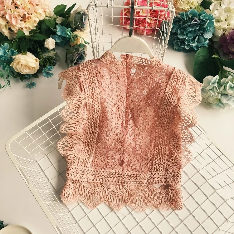 

2019 new lace elegant women t-shirts lady solid lace see through sexy hollow out sleeveless female vest tops tees