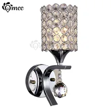 Простой серебряный кристалл настенный светильник для спальни освещение ручной работы хрустальный абажур использовать СВЕТОДИОДНЫЙ Светильник Хрустальные люстры настенные светильники