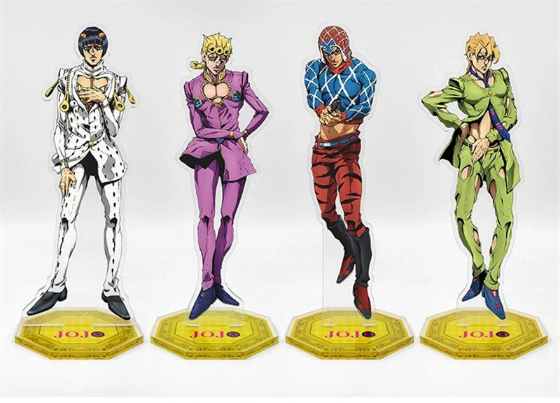 アニメ漫画ジョジョの奇妙な冒険黄金風ブルーノレオーネ Giorno アクリルスタンドフィギュアハロウィンコスプレデスクスタンドおもちゃギフト Costume Accessories Aliexpress