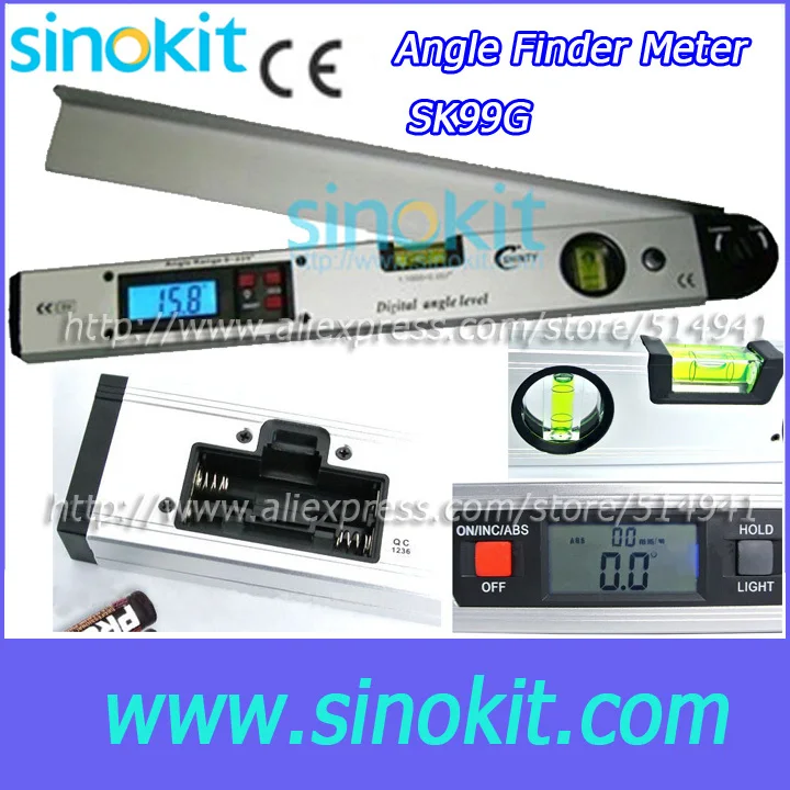  Professional Digital Angle Finder Meter Protractor Spirit Level SK99G