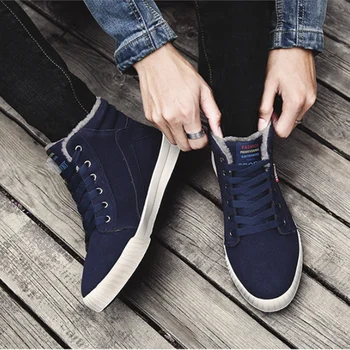 

Fashion Men Winter Boots Waterproof Men Snow Boots Lace Up Men Ankle Boots Warm Winter Shoes Male