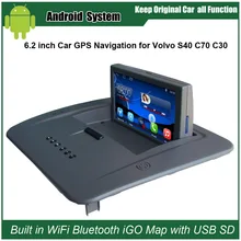 6.2 дюймов Android емкость Сенсорный экран автомобиля медиаплеер для Volvo S40, C30, C70 GPS навигации Bluetooth видео плеер