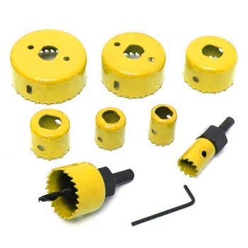 

11Pcs Set 19-64mm Carbon Steel Hole Saws Drill Wood Sheet Metal Cutting Tool Kit Lightweight And Portable