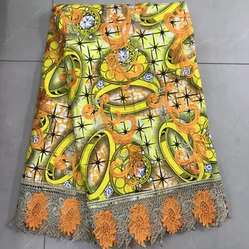

High-End Lace Fabric Ankara Wax Lace Fabric,African Lace Fabric , New Wax Cord Lace For Women Wedding Party Dress 070540