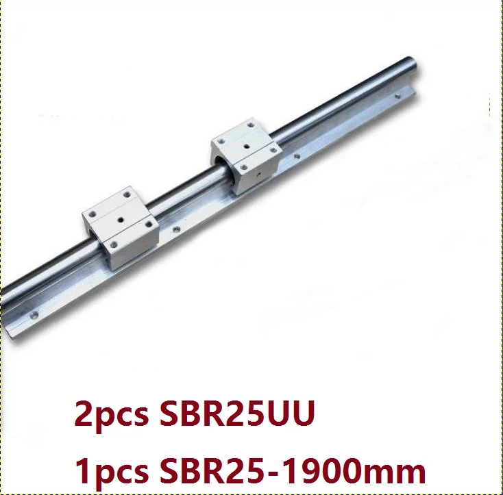 Линейная направляющая SBR25 - 1900 мм 1 шт. + линейные подшипники SBR25UU 2 | Обустройство