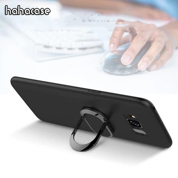 

10pcs Soft Silicone With 360 Rotation Magnetic Car Stand Cover For Samsung S9 S8 Plus Note 8 Case Finger Ring Kickstand Cover