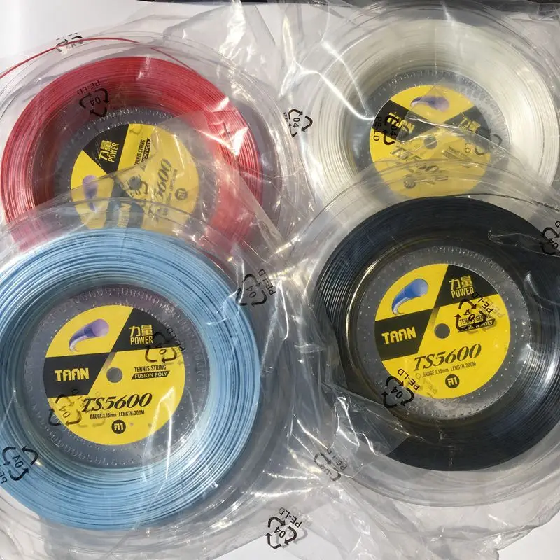 Tennis accessories, TAAN TS5600 power polyester hard-line strings, tennis strings, 1.15mm tennis racket string, 200M big banger, 1 Reel