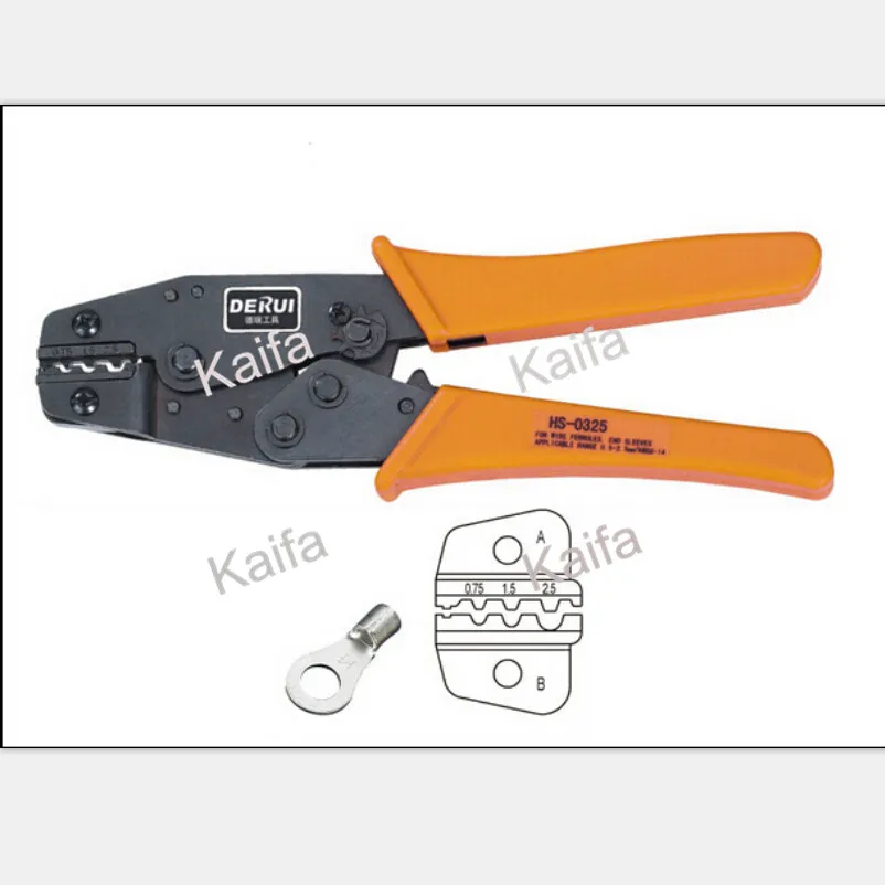 

HS-0325 0.75-2.5 mm2  crimping tools for wire end sleeves high quality multi-function crimping pliers tube crimping pliers
