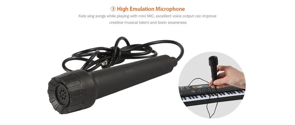 Многофункциональное мини электронное пианино с микрофоном 61 для ключей, игрушек для детей музыкальная клавиатура для инструментов