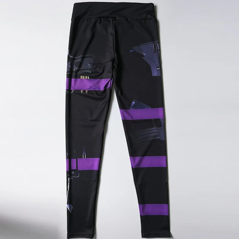 FCCEXIO New Gun Equipment Print Leggings Fashion Women Leggings Super Hero Deadpool Leggins Workout Legging Woman Fitness Pants legging