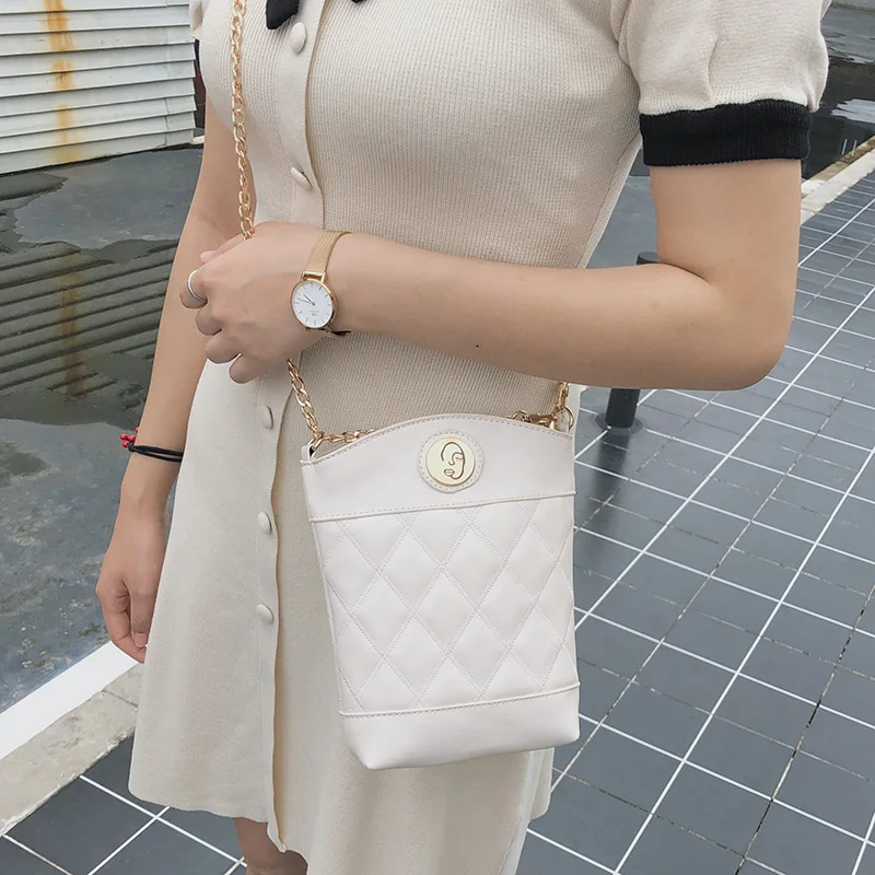 

2019 Fashion Mobile Phone Ladies Bucket Bag Chain Shoulder Bag Crossbody Mini Messenger Bag For Women Handbag