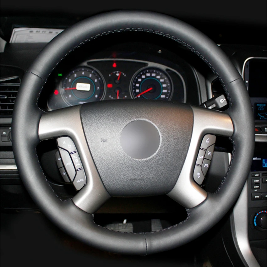 Черные чехлы на руль из искусственной кожи для Chevrolet Captiva 2007 2014 Silverado GMC Sierra 2013 Daewoo