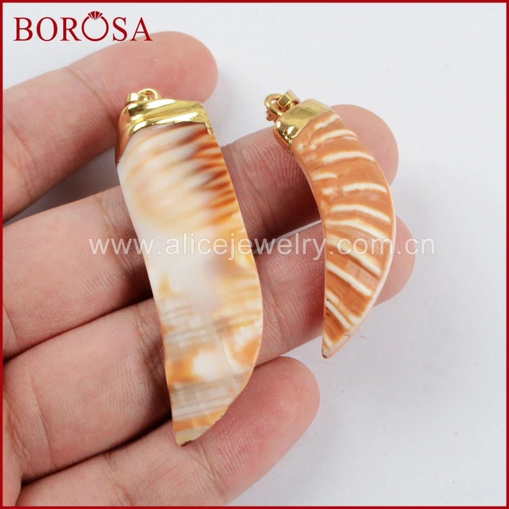 BOROSA 10 шт. Новинка! Ювелирные украшения с подвеской в виде натуральной ракушки
