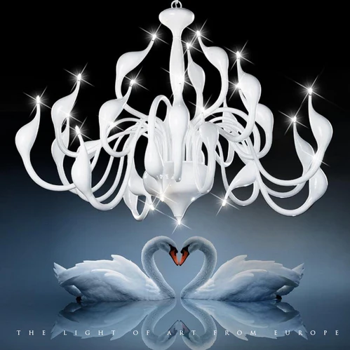  Led G4 Nordic Iron Swan LED Lamp Pendant Lights For Dinning Room Foyer Bedroom Pendant Lamp - 32822213250