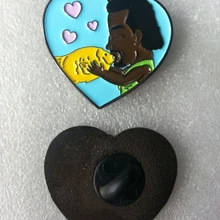 Пользовательский значок, черный человек с рыбными булавками