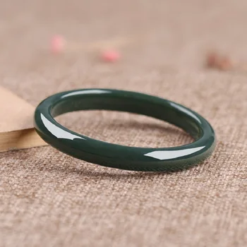

Certified Natural Green Hetian Nephrite Jade 54-62 mm Bangle For Women Bracelet Fine Jewelry Wholesale Drop-ship