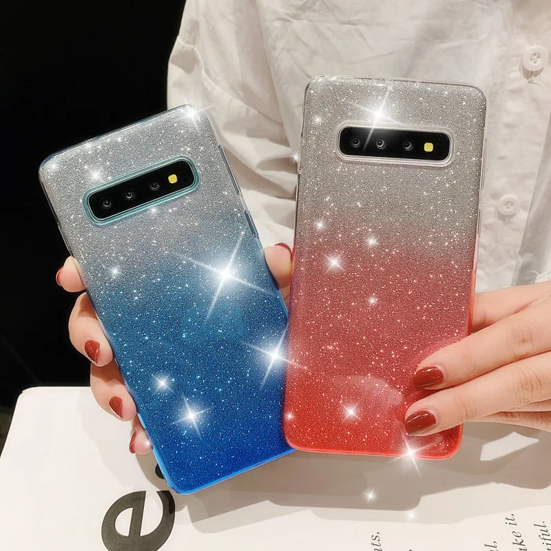 

Cute Jelly Glitter Case For Samsung Galaxy Note 9 note8 note3 note 4 5 S10 5G S10E S9 Plus S8 S7 Edge S6 S5 phone Cover fundas