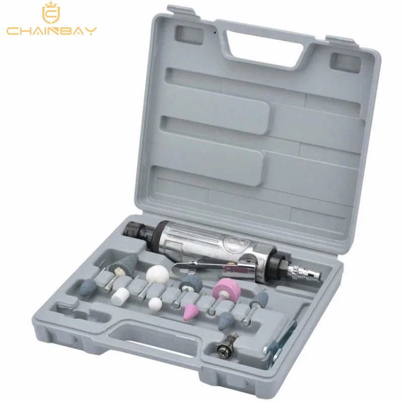 high quality Pneumatic Die Grinder Kit Mini Air Angle Grinding Tool Kit