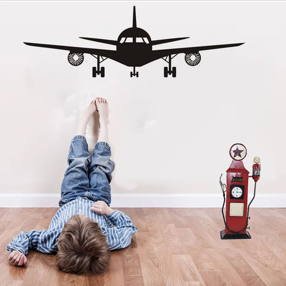 Airplane Wall Stickers For Kids Room Boys Bedroom Airplane Vinyl