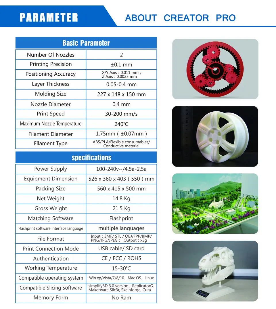 FlashForge 3d Printer Creator Pro