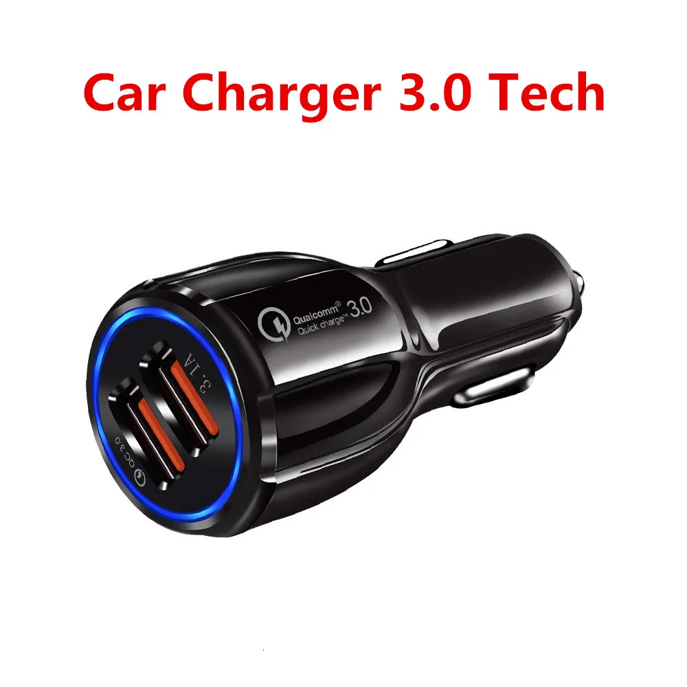 Автомобильное 2 USB зарядное устройство Quick Charge 3 0 для телефона порта быстрое
