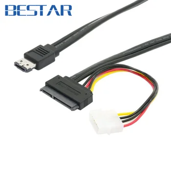 

50cm eSATAp Power ESATA Combo to SATA 22pin & IDE 4pin 5V 12V cable adapter for 3.5" 2.5" Hard Disk Data Cable