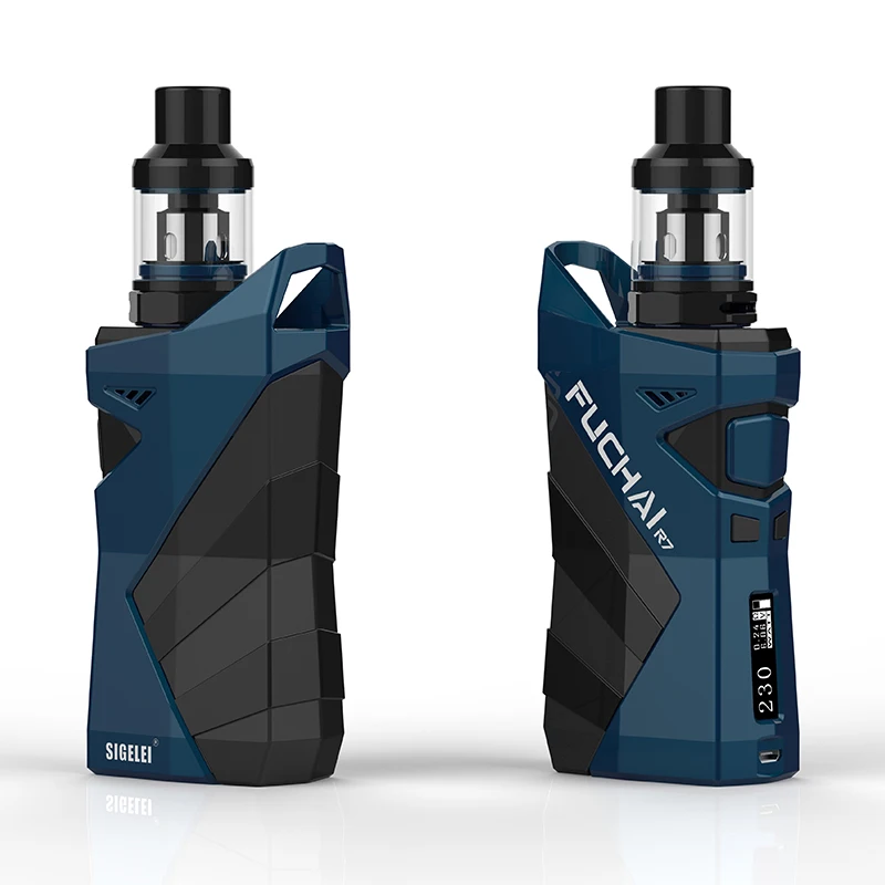 

original sigelei range Fuchai R7 box Mod KIT TCR vape mod 2.5ml T4 Tank coil E Electronic cigarette e cig FUCHAI R7 full kit