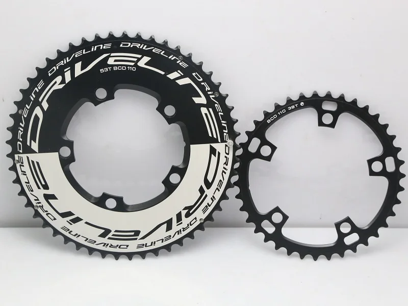 DRIVELINE CNC 53/39 дорожный велосипед TT chainring 110BCD/130BCD - Цвет: 110bcd