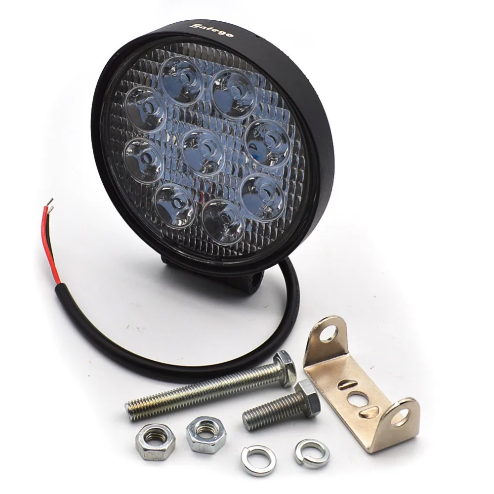 

Safego led work light 27w flood spot 1800 lm 12v 4x4 Led working light 6000k led work light 12v car work light trucks tractor