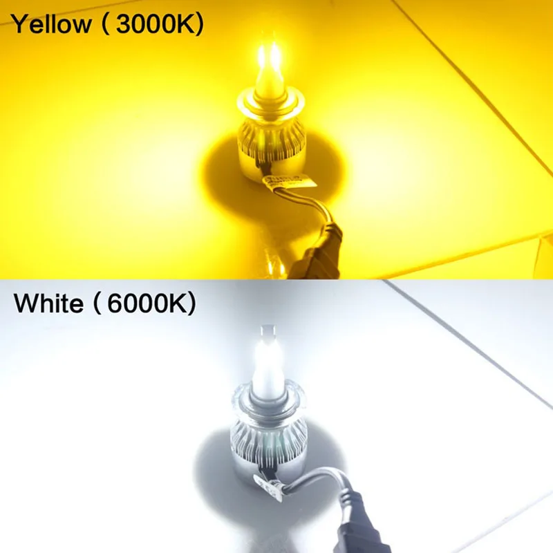 2pcs Auto Bulbs H7 H4 H11 H1 9005 LED 9006 HB2 HB3 HB4 Car Headlights 2PCS/Lot 72W 8000Lm 12V 8000k 3000k Yellow White Lamp