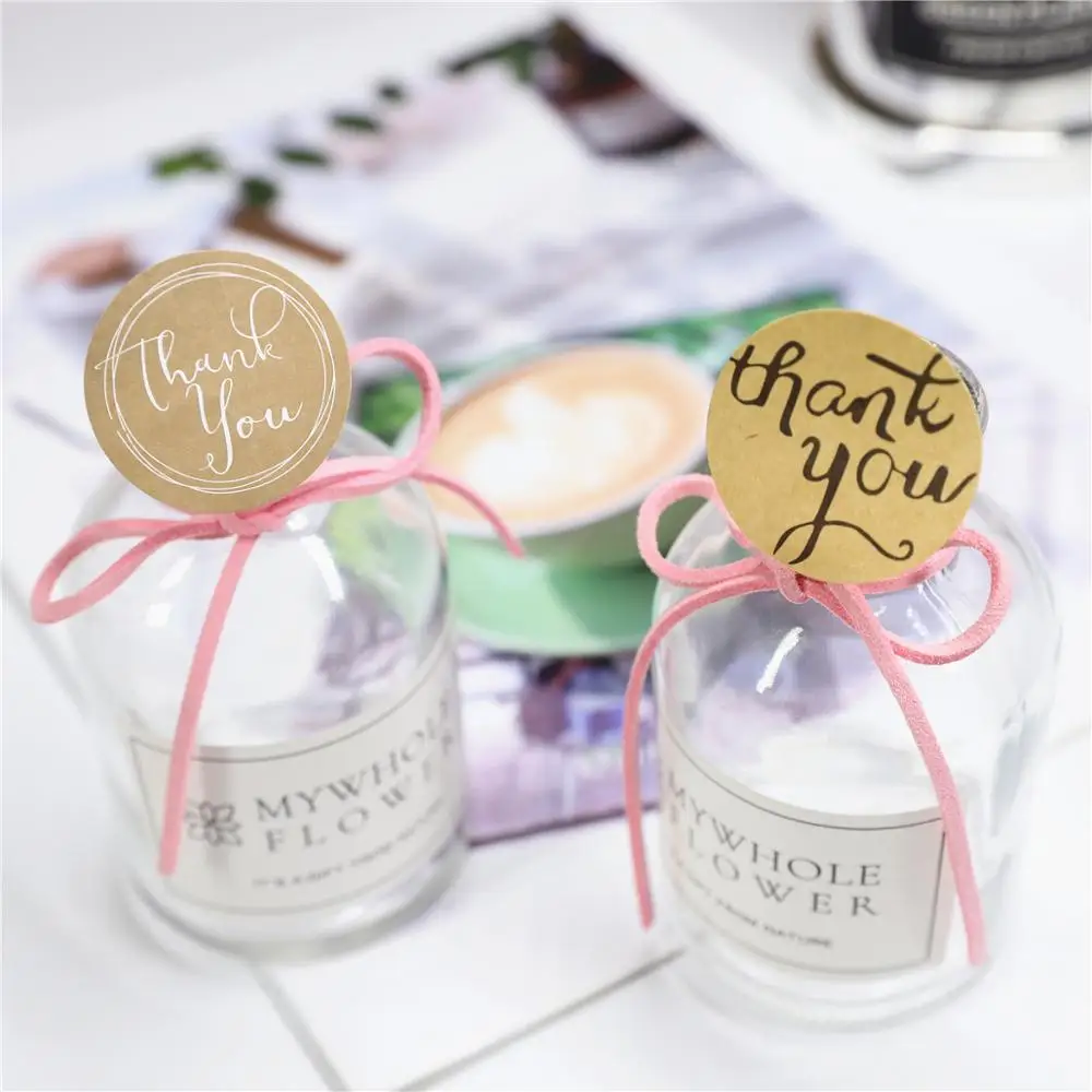 

Kraft Paper Love Thank you Sealing Stickers Decorative Stickers Self-adhesive Baking DIY Hand Made Gift Cake Candy Paper Tags