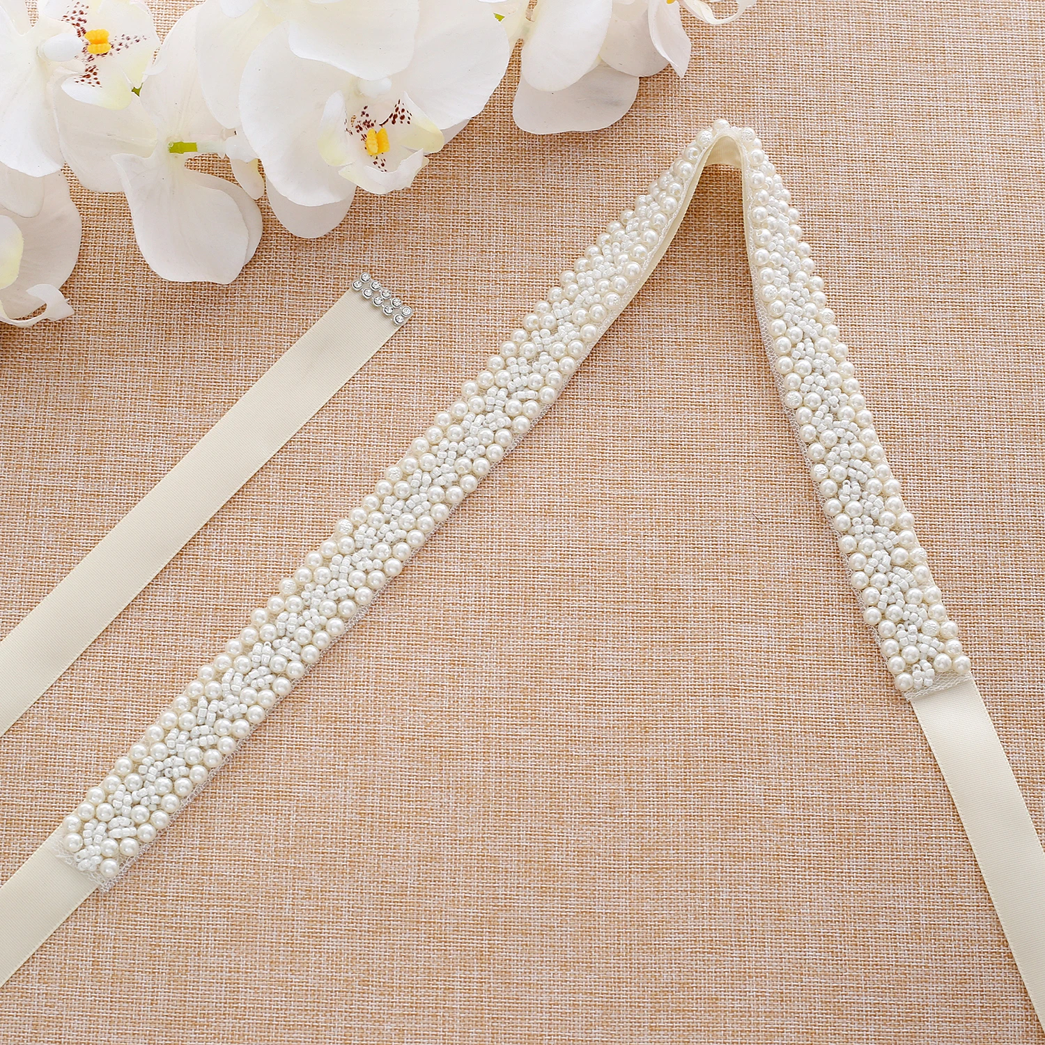 Bridal Waistband Pearls Wedding Belts handmade