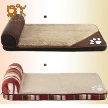 Large Dogs Can be Removed and Washed Autumn and Winter Dog Mats 2019 Lamb Fleece Pet Kennel Dog Bed Golden Retriever Beds Sofas