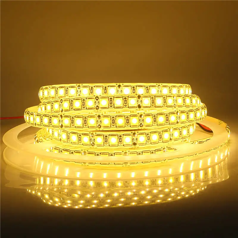 SMD 5054 Светодиодные ленты Light 150 светодиодный s 300 светодиодный s 5 м DC12V гибкая лента лампы более яркий, чем 5050 5630 холодный