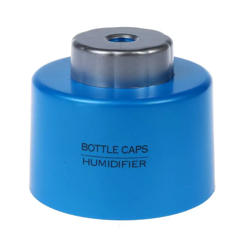 

Mini Portable Bottle Cap Air Humidifier with USB Cable for Office Home, Blue Color