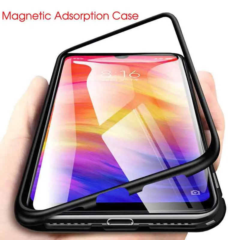 

Magnetic Adsorption Metal Case For Xiaomi Redmi Note 5 6 7 Pro Magnet Case For Xiaomi Mi 8 Lite 9 SE Pocophone F1 Magnet Cover