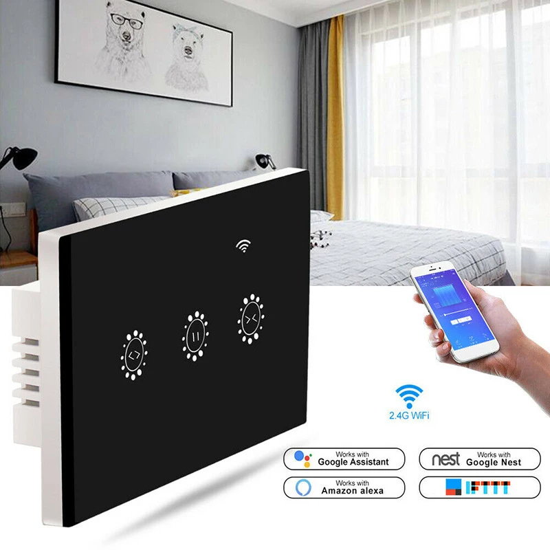 Для ограничения слепой двигатель умный дом WiFi электрические сенсорные жалюзи занавес переключатель голосового управления Alexa Echo Google Home APP