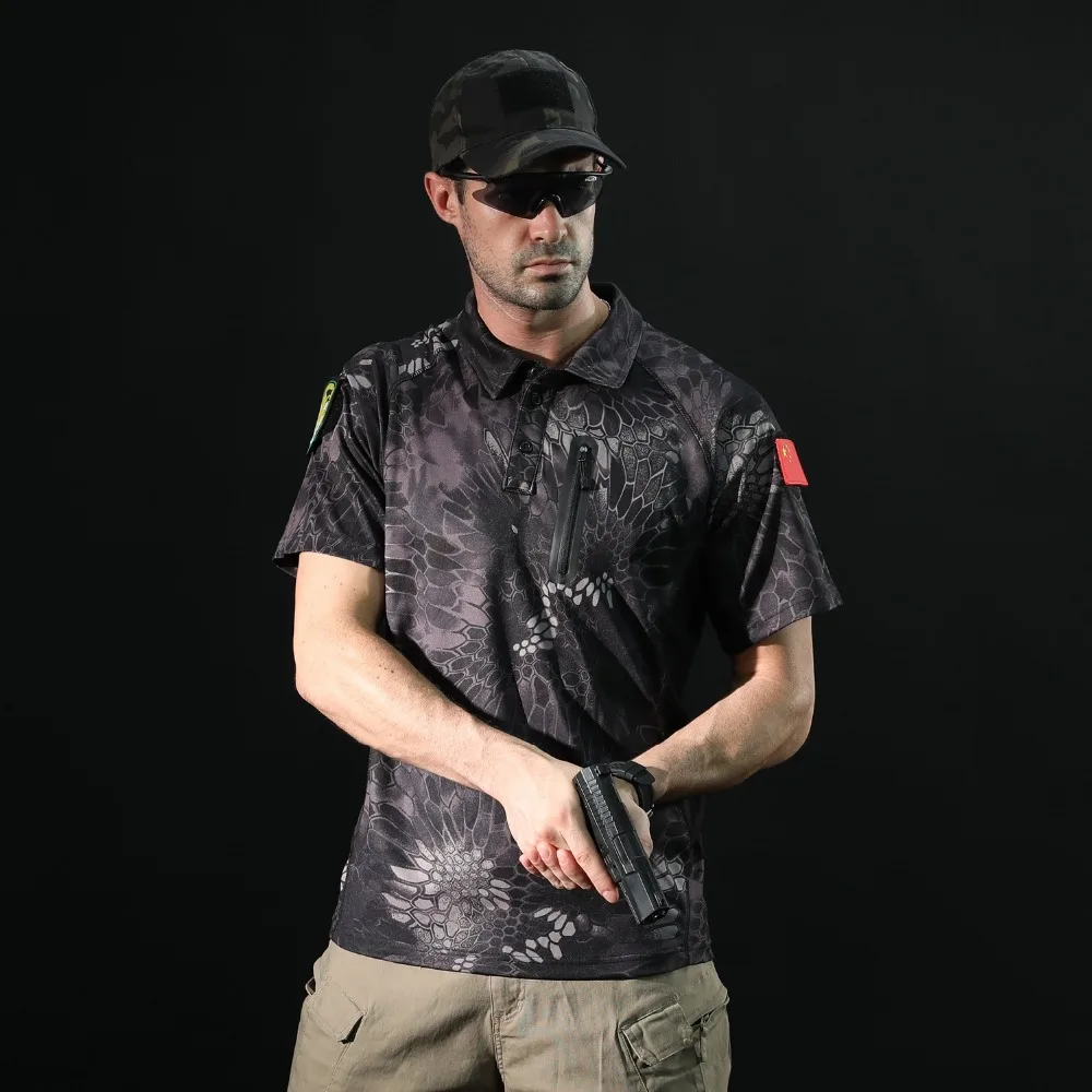 Мужская Военная тактическая футболка, летняя дышащая быстросохнущая футболка с коротким рукавом, футболка армейского снайпера, тактического солдата, футболки