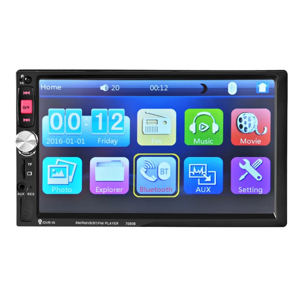 

7 Inch Car Video Player with HD Touch Screen Bluetooth Stereo Radio Car MP3 MP4 MP5 Audio USB 7080B