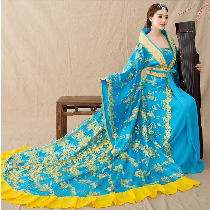 Women Cosplay fairy costume Hanfu clothing Chinese Traditional ancient dress dance stage wear Princess Costume Feminino Dress Women Cosplay fairy costume Hanfu clothing Chinese Traditional ancient dress dance stage wear Princess Costume Feminino Dress