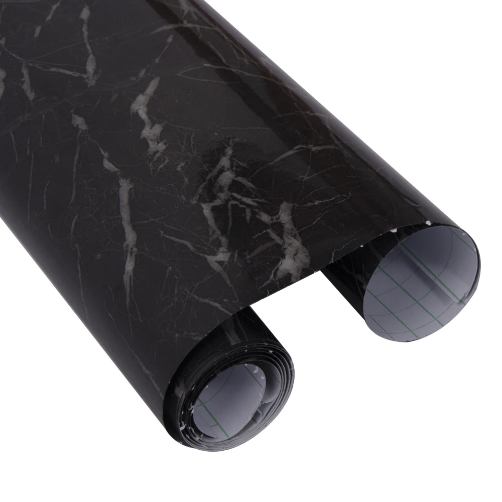 HOHOFILM 122cmx700cm Black Marble Vinyl Self Adhesive Marble Sticker