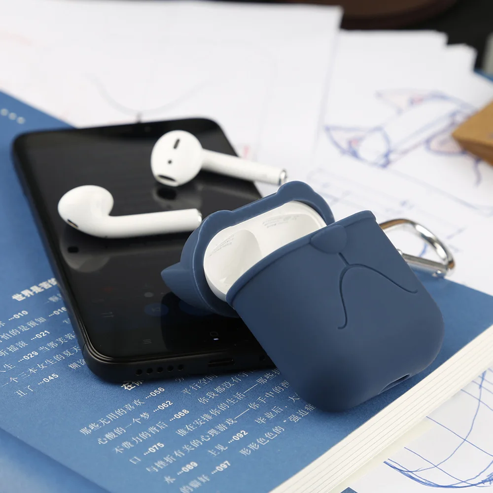 TEXNANO Cartoon Earphone Case Silicone Shockproof Cover Luminous Protector Waterproof Dustproof Headset Accessories For Airpods (14)