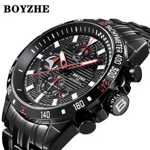 BOYZHE Mechanical Watch Men Automatic Fashion Mens Watches Top Brand Luxury Stainless Steel Sport Men's Watch Miyota Wristwatch guanqin watch men fashion automatic self wind mechanical watches mens sport stainless steel luxury brand luminous wristwatch