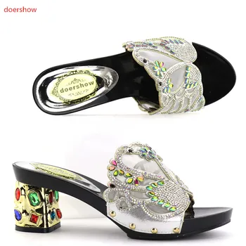 

doershow 2017 Very fashion design Blue Noble European African Sandals Women! KGB1-26