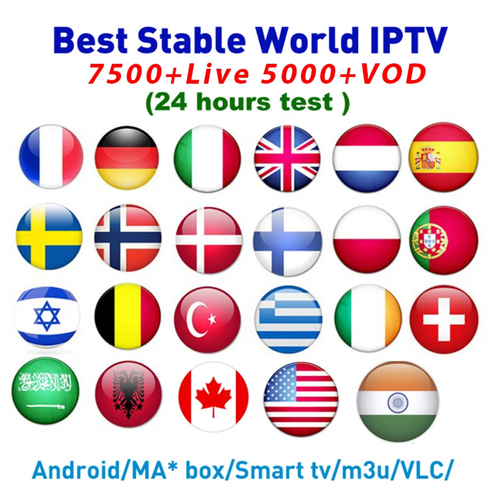 

1 Year 7000+ Live Europe IPTV Subscription Rocksat France UK German Arabic Dutch Sweden French Poland Portugal Smart TV IPTV M3U