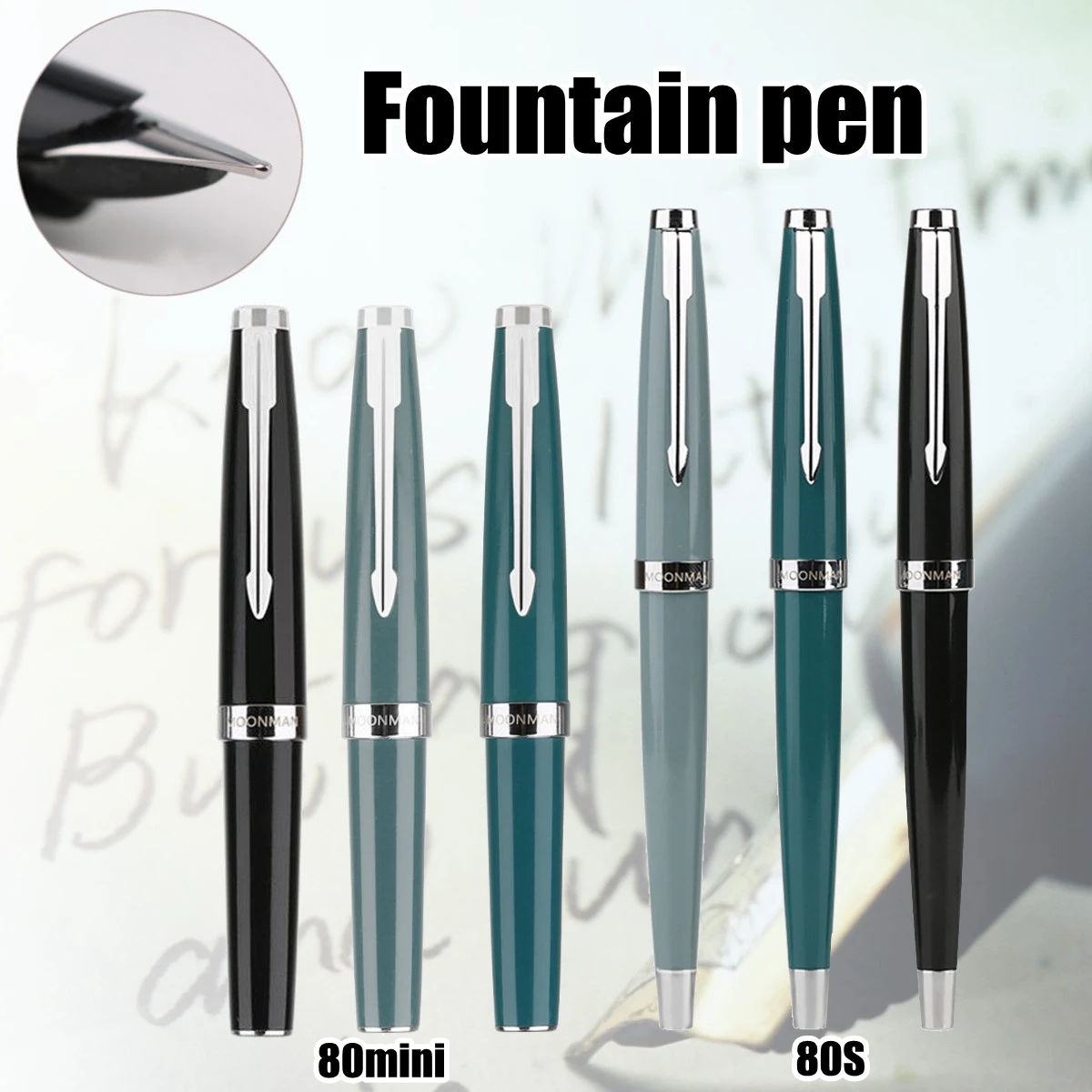 Перьевая ручка MOONMAN 80s 80 MINI P с тонким наконечником Классическая серия перьевая