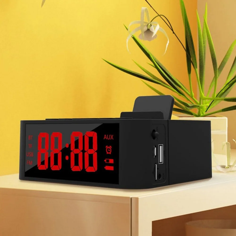 X31 LED Display Clock Bluetooth Speaker Wireless Stereo Bluetooth Music Hand free Stereo Bass
